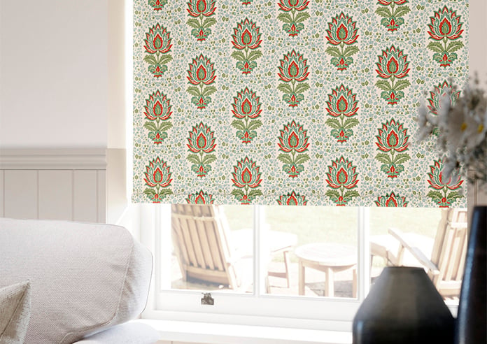 Petal & Block Lotus Blossom, Neem - Roller Blind - Image 5